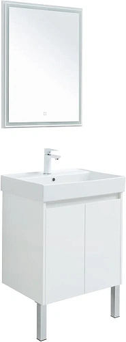 Комплект мебели Aquanet Nova Lite 60 белый глянец (2 дверцы) 00302532 Комплект мебели Aquanet Nova Lite 60 белый глянец (2 дверцы) 00302532