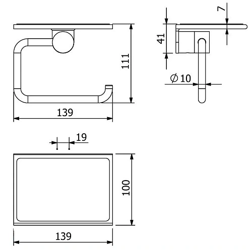Держатель туалетной бумаги Kludi VELA R 58971N1 брашированная бронза Держатель туалетной бумаги Kludi VELA R 58971N1 брашированная бронза