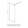 Душевая перегородка Aquatek AQ WIW 08020GM 800x2000 профиль оружейная сталь, стекло прозрачное Душевая перегородка Aquatek AQ WIW 08020GM 800x2000 профиль оружейная сталь, стекло прозрачное