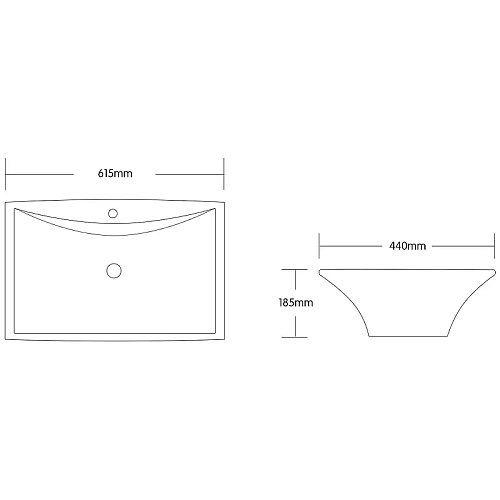 Раковина Ceruttispa CR7096 615х440х185 накладная, белая, асимметричная Раковина Ceruttispa CR7096 615х440х185 накладная, белая, асимметричная
