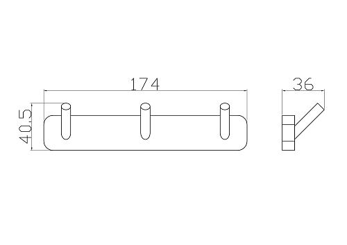 Крючок Wonzon & Woghand хром (WW-6635) Крючок Wonzon & Woghand хром (WW-6635)