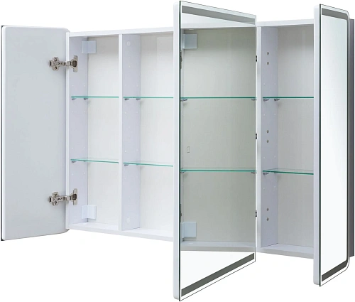 Зеркальный шкаф Aquanet Оптима 120 00341429 с LED подсветкой Зеркальный шкаф Aquanet Оптима 120 00341429 с LED подсветкой