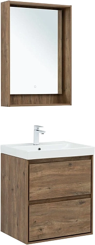 Тумба под раковину Aquanet Милан 60 дуб рустикальный 00336377 подвесная Тумба под раковину Aquanet Милан 60 дуб рустикальный 00336377 подвесная