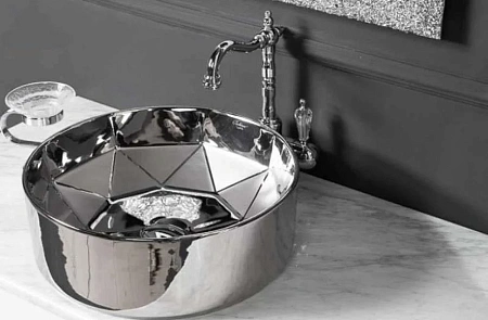 Раковина Boheme ГРАНЬ 40х14см, серебро 865 Раковина Boheme ГРАНЬ 40х14см, серебро 865