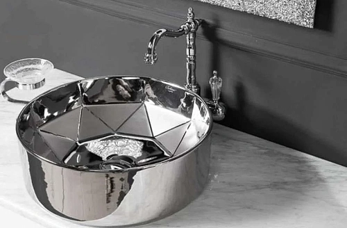 Раковина Boheme ГРАНЬ 40х14см, серебро 865 Раковина Boheme ГРАНЬ 40х14см, серебро 865