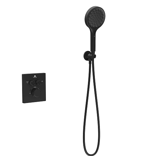 Душевая система Vincea Inspire VSFW-3I21MT3MB встраиваемый, термостатический, двухрежимный, черный Душевая система Vincea Inspire VSFW-3I21MT3MB встраиваемый, термостатический, двухрежимный, черный