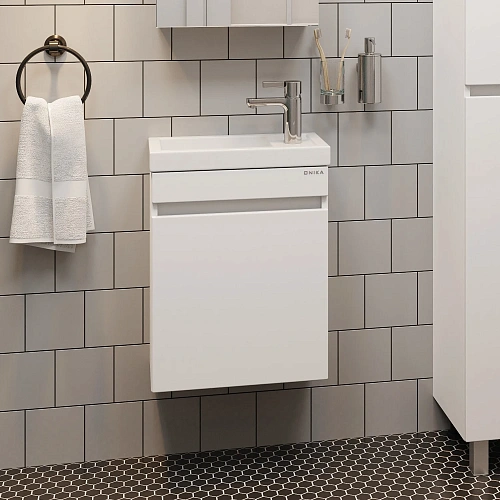 Тумба под раковину Onika Милтон 45 см 104513 подвесная, белая (для Фостер 45) Тумба под раковину Onika Милтон 45 см 104513 подвесная, белая (для Фостер 45)