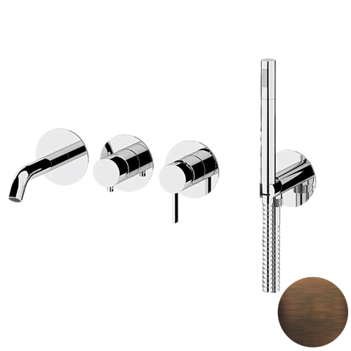 Смеситель для ванны Remer Metrica MC53D2PWBBR, бронза масляная Смеситель для ванны Remer Metrica MC53D2PWBBR, бронза масляная