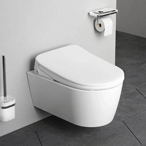 Унитаз подвесной AM.PM Func C8F1702SC FlashClean c электронной крышкой-биде со скрытой подводкой Унитаз подвесной AM.PM Func C8F1702SC FlashClean c электронной крышкой-биде со скрытой подводкой