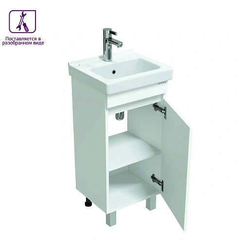 Тумба под раковину Onika Милтон Квадро 40 см 104010 напольная, белая, разборная (дляВизит 40) Тумба под раковину Onika Милтон Квадро 40 см 104010 напольная, белая, разборная (дляВизит 40)