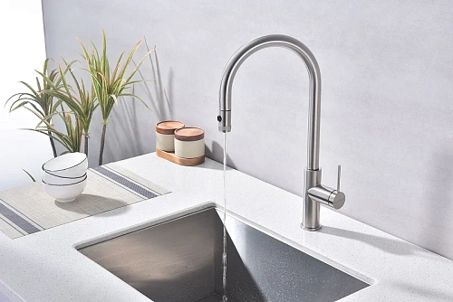 Смеситель для кухни Paulmark Galant брашированная сталь Ga213077-BS Смеситель для кухни Paulmark Galant брашированная сталь Ga213077-BS