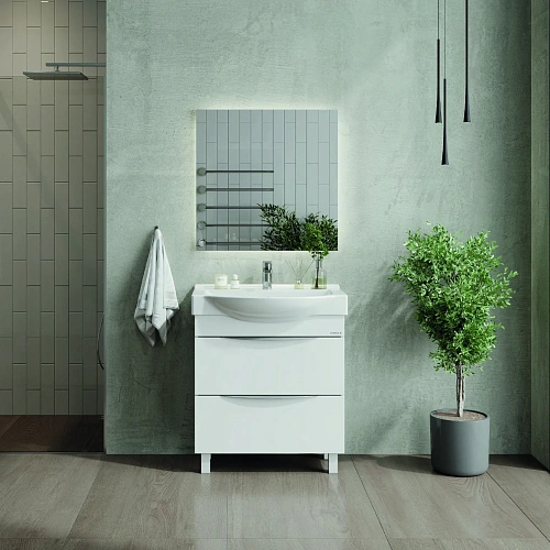 Тумба под раковину Onika Навиа 65 см 106551 напольная, белая (для Беверли 65) Тумба под раковину Onika Навиа 65 см 106551 напольная, белая (для Беверли 65)