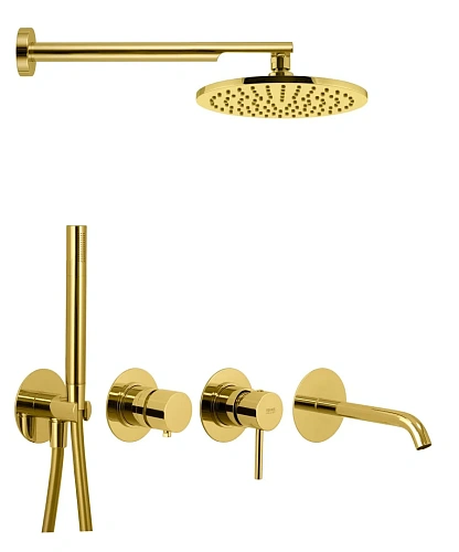 Душевая система Remer X Style X96D3SETDO, золото глянцевое Душевая система Remer X Style X96D3SETDO, золото глянцевое