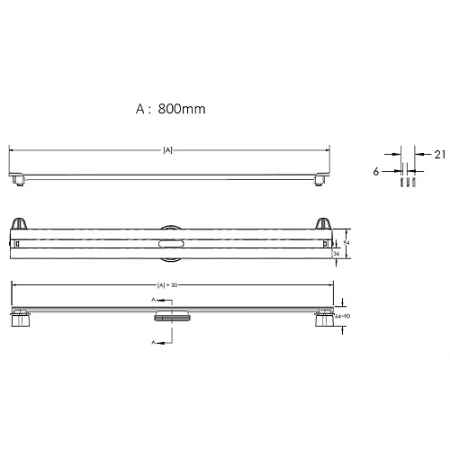 Душевой лоток BERGES SUPER Slim 800, хром глянец, S-сифон D50 H60 боковой 091154 Душевой лоток BERGES SUPER Slim 800, хром глянец, S-сифон D50 H60 боковой 091154