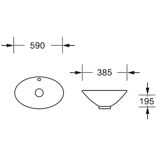 Раковина Ceruttispa CR7027 590х385х195 накладная, белая, лодочка, с переливом Раковина Ceruttispa CR7027 590х385х195 накладная, белая, лодочка, с переливом
