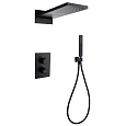 Душевая система ABBER Weiss Insel AF8052B скрытого монтажа без излива, термостат, черная матовая Душевая система ABBER Weiss Insel AF8052B скрытого монтажа без излива, термостат, черная матовая