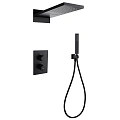 Душевая система ABBER Weiss Insel AF8052B скрытого монтажа без излива, термостат, черная матовая Душевая система ABBER Weiss Insel AF8052B скрытого монтажа без излива, термостат, черная матовая