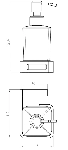 Дозатор жидкого мыла Boheme Q 10957-MW белый матовый Дозатор жидкого мыла Boheme Q 10957-MW белый матовый
