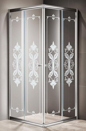 Душевой уголок CEZARES GIUBILEO-A-2-80-SCORREVOLE-CP-Cr 80x80см стекло с узором, профиль хром Душевой уголок CEZARES GIUBILEO-A-2-80-SCORREVOLE-CP-Cr 80x80см стекло с узором, профиль хром