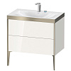 Картинка анонса товара «тумба с раковиной duravit xviu xv4710eb122p 80 см белый глянцевый»