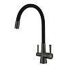 Картинка анонса товара «смеситель для кухни lemark comfort lm3075gm с гибким изливом, с подключением к фильтру, графит»