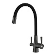 Смеситель для кухни Lemark Comfort LM3075GM с гибким изливом, с подключением к фильтру, графит Смеситель для кухни Lemark Comfort LM3075GM с гибким изливом, с подключением к фильтру, графит