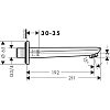 Излив для ванны Hansgrohe Novus 192mm 71320000 Излив для ванны Hansgrohe Novus 192mm 71320000