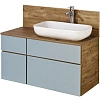 Тумба под раковину Aquaton Мишель 100 без столешницы, дуб рустикальный, фьорд 1A256901MIX30