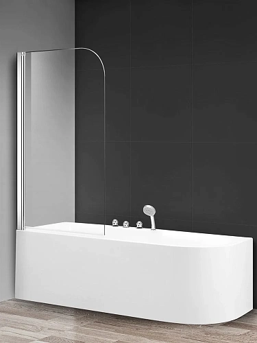 Шторка на ванну AQUAme AQM2851 800x1400мм стекло 6мм, цвет профиля хром Шторка на ванну AQUAme AQM2851 800x1400мм стекло 6мм, цвет профиля хром