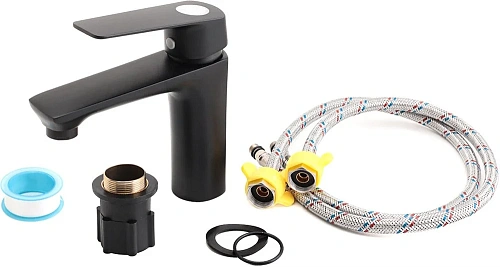 Смеситель для раковины STWORKI Берген BER-01b черный 568797 Смеситель для раковины STWORKI Берген BER-01b черный 568797