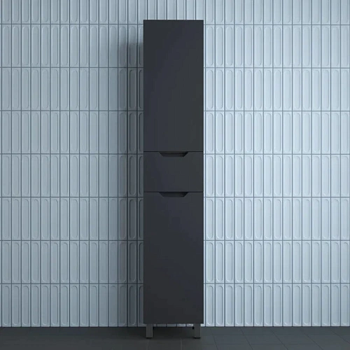 Шкаф-пенал Style Line Остин 36 см ЛС-00002412 графит эмаль PLUS, напольный Шкаф-пенал Style Line Остин 36 см ЛС-00002412 графит эмаль PLUS, напольный