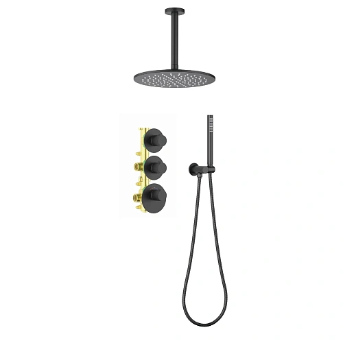 Душевая система Timo Saona SX-2399/03SM встраиваемая с термостатом черный Душевая система Timo Saona SX-2399/03SM встраиваемая с термостатом черный