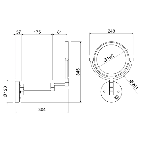 Зеркало косметическое Timo Saona 13376/19 с подсветкой, розовое золото Зеркало косметическое Timo Saona 13376/19 с подсветкой, розовое золото