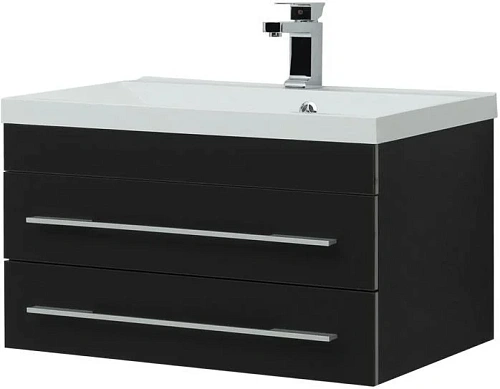 Тумба под раковину Aquanet Верона 75 New черный матовый 00272427 Тумба под раковину Aquanet Верона 75 New черный матовый 00272427