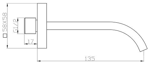 Излив BelBagno ROMANO ROM-BC-CRM хром Излив BelBagno ROMANO ROM-BC-CRM хром