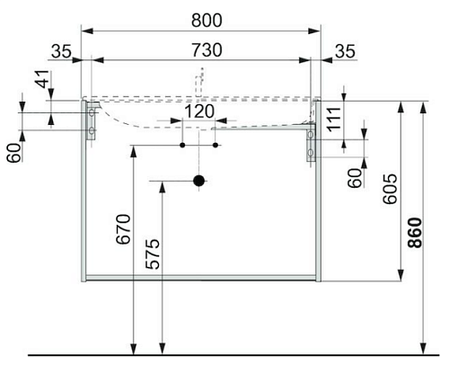 Тумба под раковину Keuco Plan 32962XX0000, 800х605х490 мм Тумба под раковину Keuco Plan 32962XX0000, 800х605х490 мм