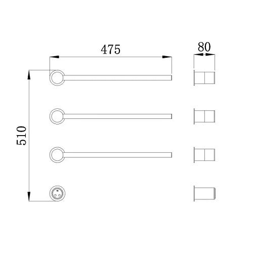 Полотенцесушитель электрический Raglo R350.51.03 встраиваемый сенсорный с терморегулятором, сатин золотой Полотенцесушитель электрический Raglo R350.51.03 встраиваемый сенсорный с терморегулятором, сатин золотой