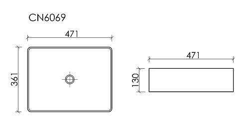 Раковина Ceramica Nova ELEMENT CN6069MB черный матовый накладная Раковина Ceramica Nova ELEMENT CN6069MB черный матовый накладная
