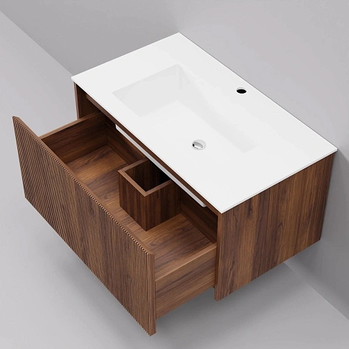 Тумба с раковиной ArtDecco Camilla 80 ACM08W22S100 черный орех Тумба с раковиной ArtDecco Camilla 80 ACM08W22S100 черный орех