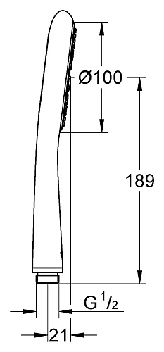 Душевая лейка GROHE Rainshower Icon 100 (1 режим), хром (27375000) Душевая лейка GROHE Rainshower Icon 100 (1 режим), хром (27375000)