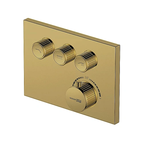 Смеситель для душа WasserKRAFT Sauer 7158 Thermo термостатический золото Смеситель для душа WasserKRAFT Sauer 7158 Thermo термостатический золото