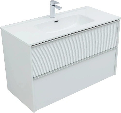 Тумба под раковину Aquanet Вита 100 белый матовый 00330474 подвесная Тумба под раковину Aquanet Вита 100 белый матовый 00330474 подвесная