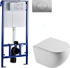 Комплект Унитаз подвесной STWORKI Скаген SK-09up безободковый, с микролитом + Система инсталляции дл 589429