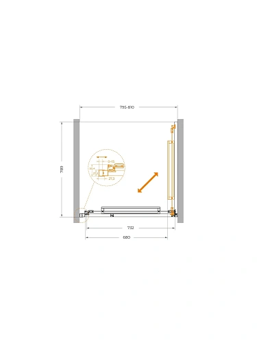 Душевая дверь CEZARES LUX-B-FS-1-80-C-CR 80 см, профиль хром, стекло прозрачное Душевая дверь CEZARES LUX-B-FS-1-80-C-CR 80 см, профиль хром, стекло прозрачное