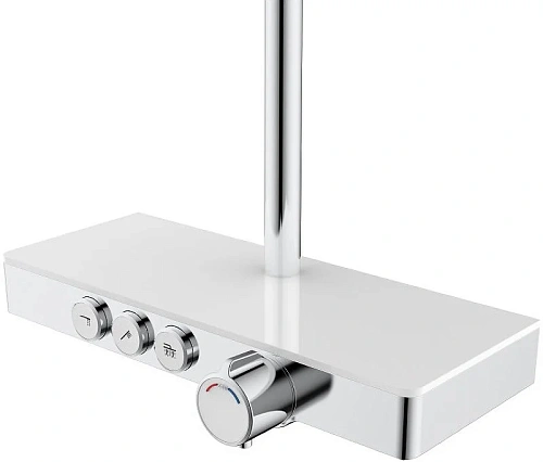 Душевая система BERGES MORANS 075001 с изливом и термостатом, хром Душевая система BERGES MORANS 075001 с изливом и термостатом, хром