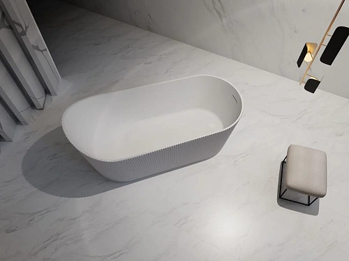 Ванна отдельностоящая ABBER AB9445MW 170x80 универсальная, белая матовая, акриловая Ванна отдельностоящая ABBER AB9445MW 170x80 универсальная, белая матовая, акриловая