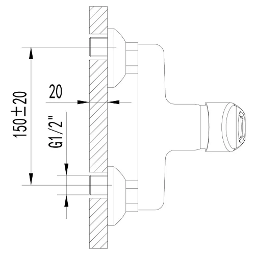 Смеситель для душа Lemark Luna LM4103C Смеситель для душа Lemark Luna LM4103C