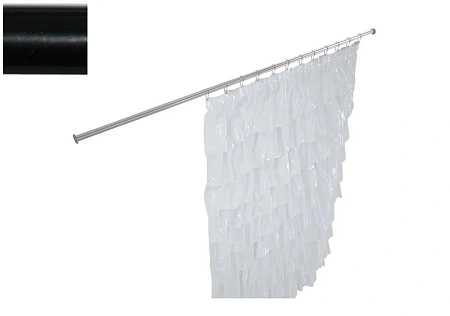 Карниз для ванны Aquanet прямой 160 черный 00241569 Карниз для ванны Aquanet прямой 160 черный 00241569