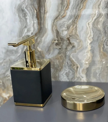 Мыльница Boheme 10963-G настольная круглая золото Мыльница Boheme 10963-G настольная круглая золото