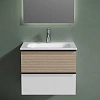 Тумба под раковину Sancos Delta DL60W 590х445х500 дуб светлый/белый, подвесная Тумба под раковину Sancos Delta DL60W 590х445х500 дуб светлый/белый, подвесная